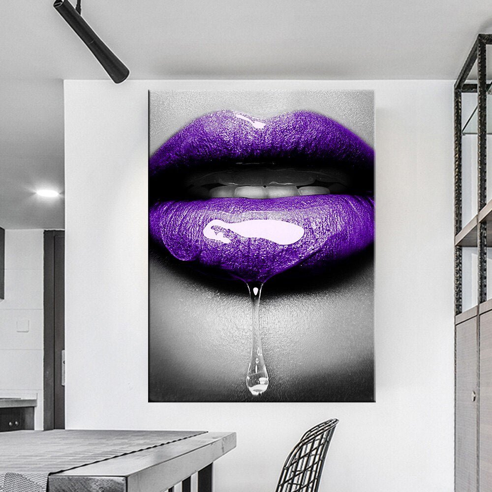 Lips Canvas Wall Art