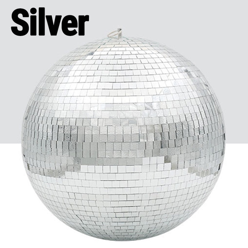 Disco Mirror Ball: Multi-Size, Reflective Rotating Stage Light for Room Decor, Home Parties, and More - DormVibes