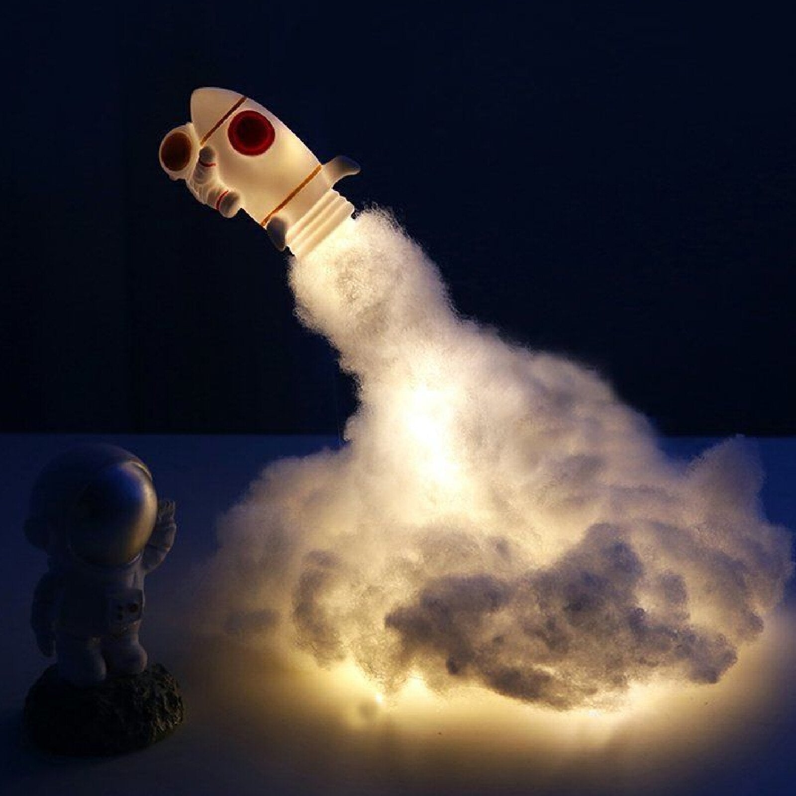 DIY Printed Rocket Lamp LED Colorful Clouds Astronaut Design USB Re DormVibes