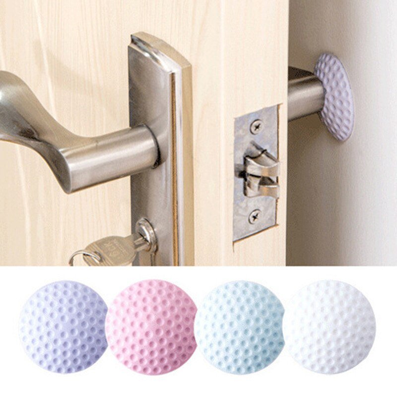 Door Stick Sports-Themed Protective Pads – Golf, Volleyball, Basketball Styling, Rubber Fender Handle, Door Lock Protection, 3D Wall Stickers - DormVibes