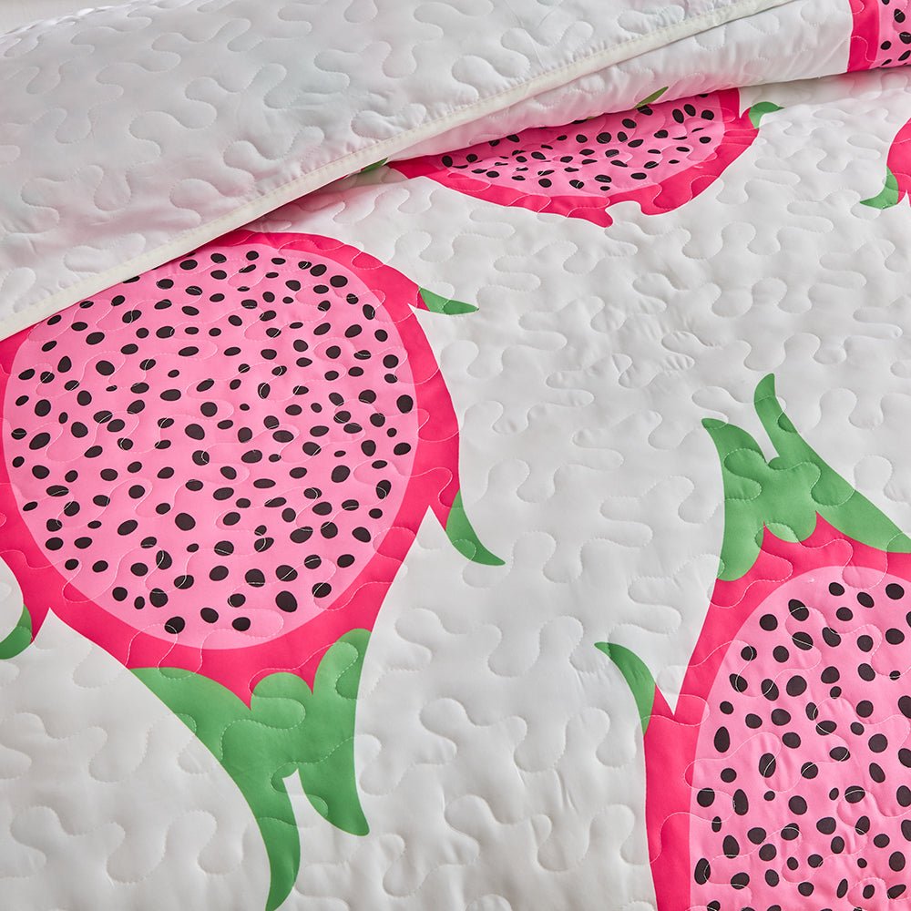 Dragon Fruit Bedspread Set - DormVibes