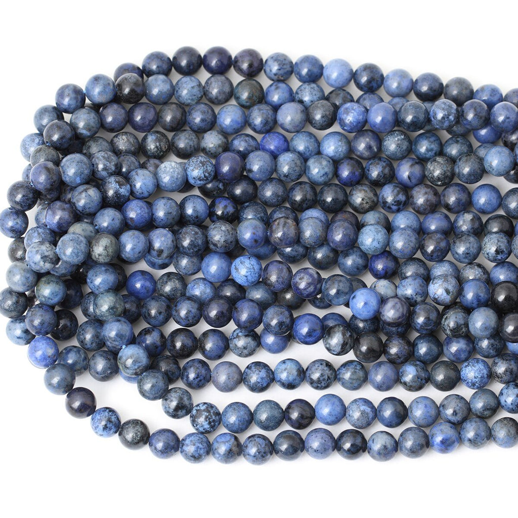 Dumortierite Loose Bead For Jewelry - Blue Crystals - DormVibes