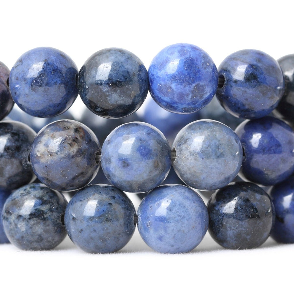 Dumortierite Loose Bead For Jewelry - Blue Crystals - DormVibes