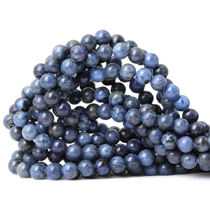 Dumortierite Loose Bead For Jewelry - Blue Crystals - DormVibes