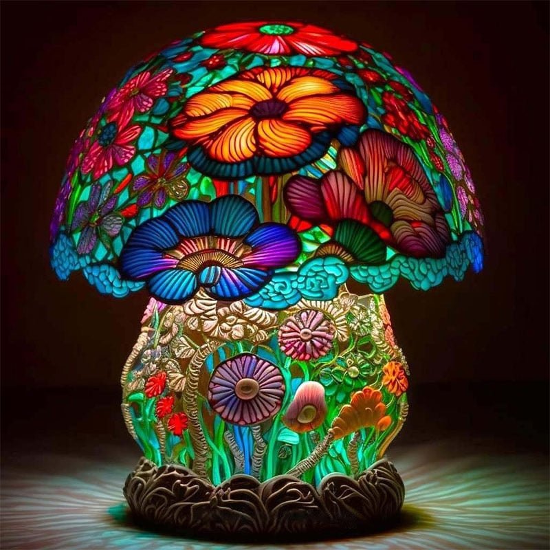 Elegance in Bloom: Vintage Flower Table Lamp - Retro European Royal Palace Style LED Light for Bedroom and Home Deco - DormVibes