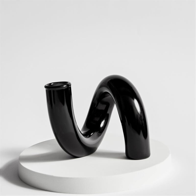 Elegant Glass Candlestick Holder and Vase Set - Nordic Style Irregular Ornaments for Creative Home Decoration - DormVibes