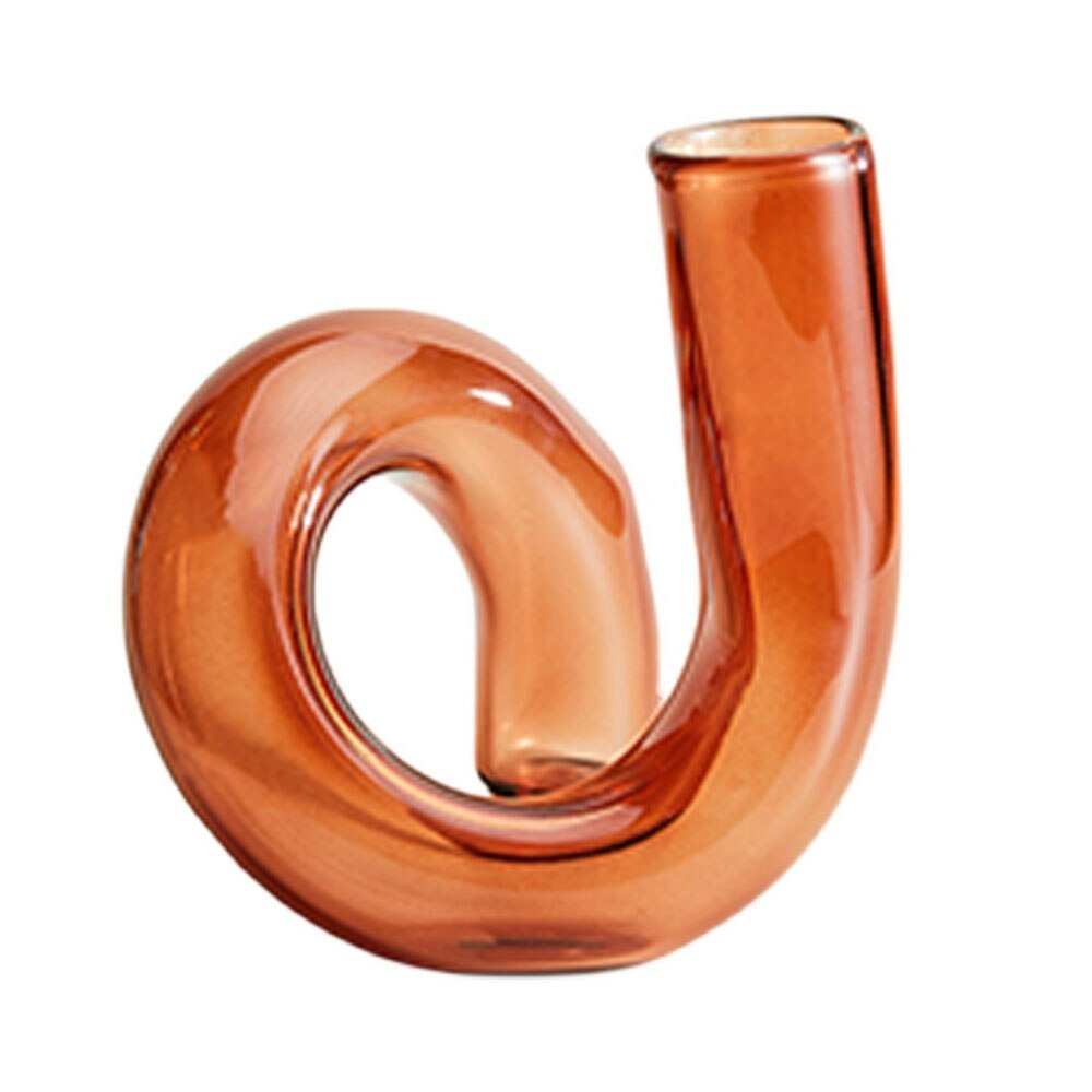 Elegant Glass Candlestick Holder and Vase Set - Nordic Style Irregular Ornaments for Creative Home Decoration - DormVibes