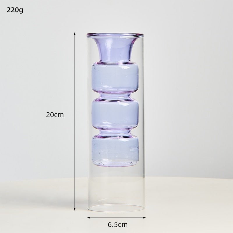 Elegant Nordic Glass Vase: Ideal for Hydroponic Displays and Flower Arrangements in Home and Office Settings - DormVibes