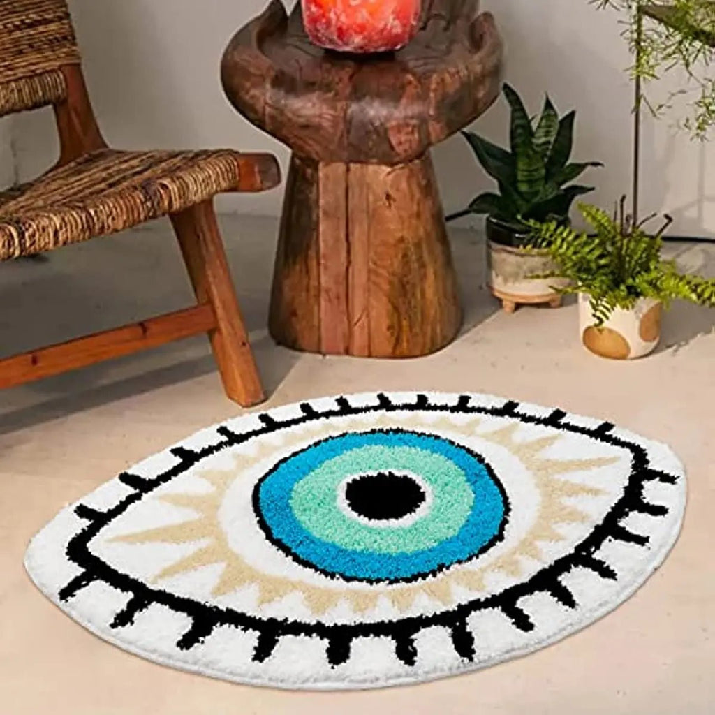 Evil Eye Tufted Rug - DormVibes