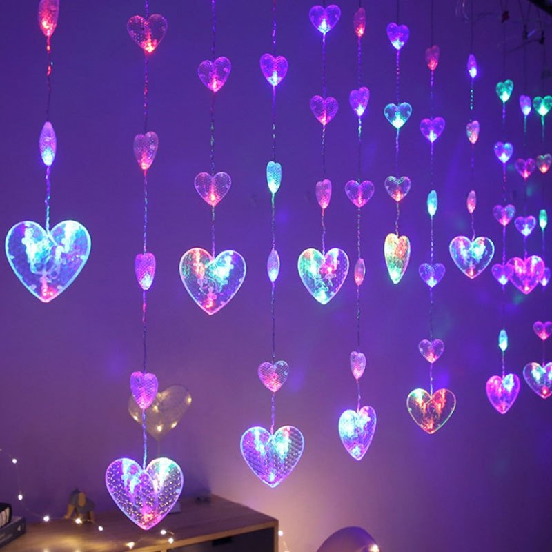 Fairy String Lights with Heart-Shaped Design for Bedroom Decor - DormVibes