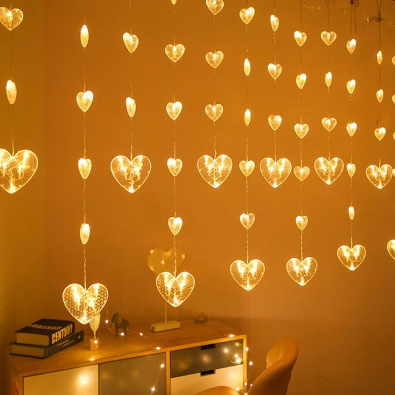 Fairy String Lights with Heart-Shaped Design for Bedroom Decor - DormVibes