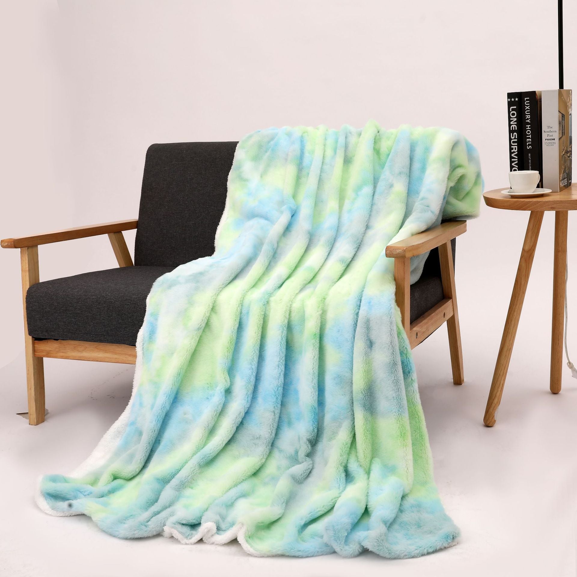 Coperta Con Cappuccio Sherpa Tie-Dye - Morbida E Calda Per Casa E Viaggi - Foto 8