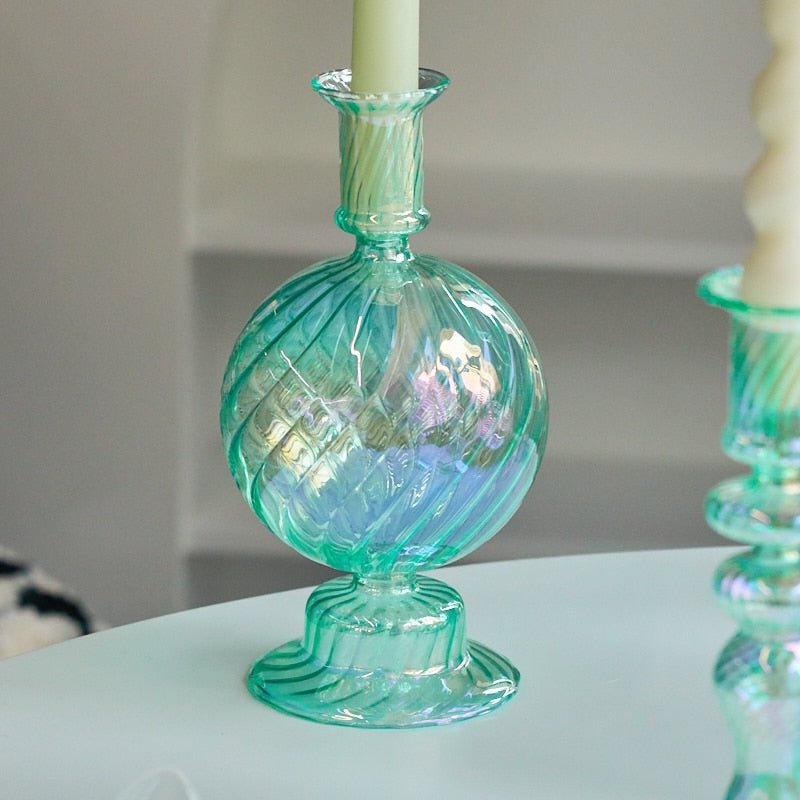 Floriddle Taper Candle Holders: Elegant Glass Candlesticks for Home Decor, Wedding Decorations, and More - DormVibes