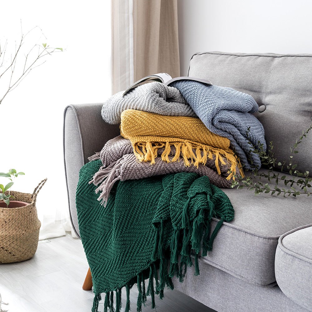 Frilled Throw Blanket - DormVibes