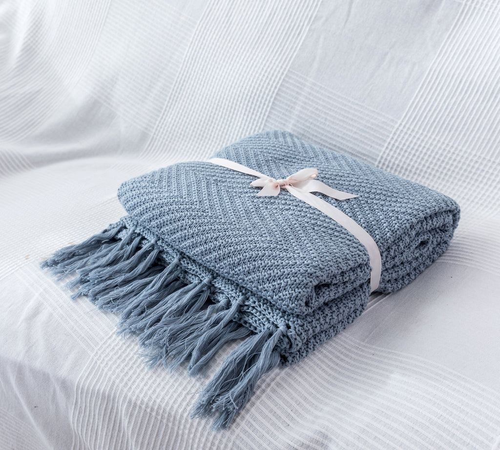 Frilled Throw Blanket - DormVibes