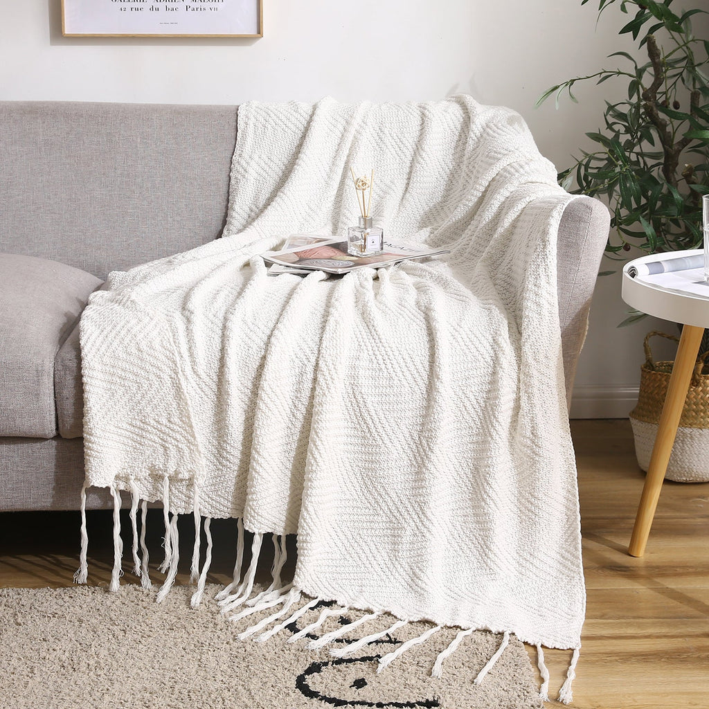 Frilled Throw Blanket - DormVibes