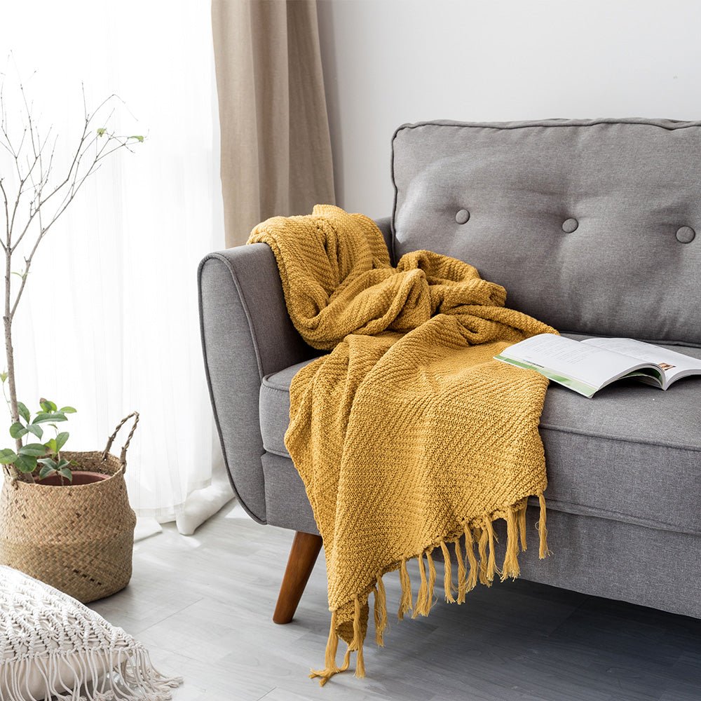 Frilled Throw Blanket - DormVibes