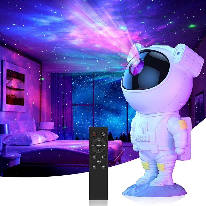 Galaxy Star Projector Night Light - Astronaut-Themed Room Decor