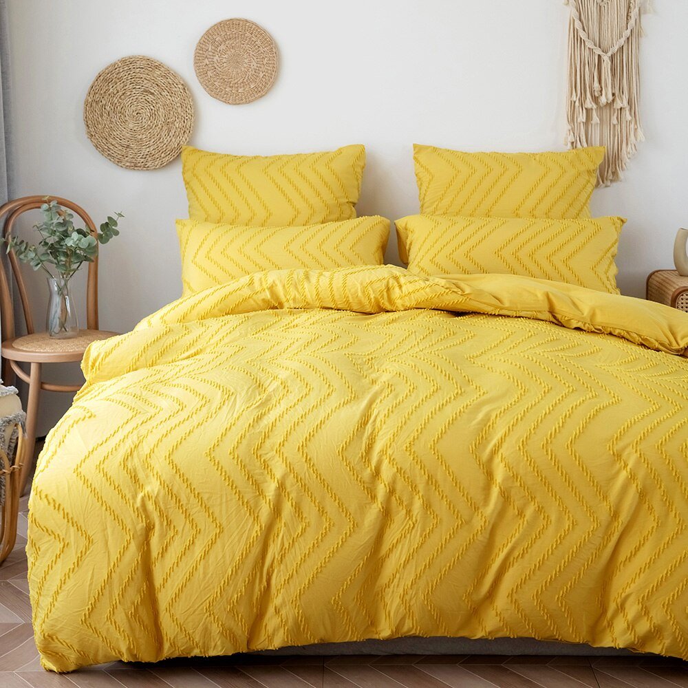 Geometric Duvet Cover Bedding Set: Stylish Colorful Choices Nordic Bed Cover with Quilt Cover and Pillowcases - DormVibes