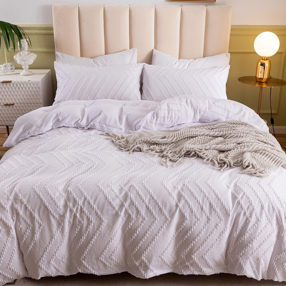 Geometric Duvet Cover Bedding Set: Stylish Colorful Choices Nordic Bed Cover with Quilt Cover and Pillowcases - DormVibes