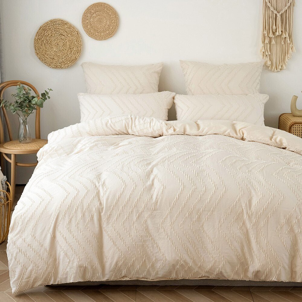 Geometric Duvet Cover Bedding Set: Stylish Colorful Choices Nordic Bed Cover with Quilt Cover and Pillowcases - DormVibes