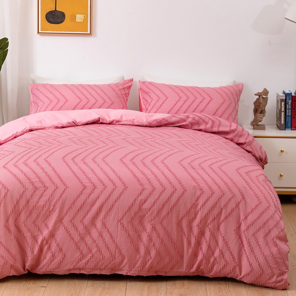 Geometric Duvet Cover Bedding Set: Stylish Colorful Choices Nordic Bed Cover with Quilt Cover and Pillowcases - DormVibes
