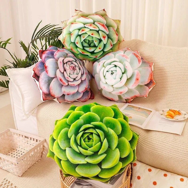 plush plant succulent Giant Succulent Plush Toy: 3D Cactus Pillow, Kids Gift, Home Decor – DormVibes