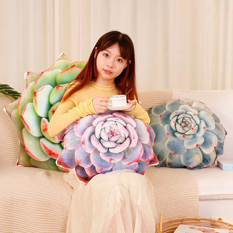 3d succulent pillow Giant Succulent Plush Toy: 3D Cactus Pillow, Kids Gift, Home Decor – DormVibes