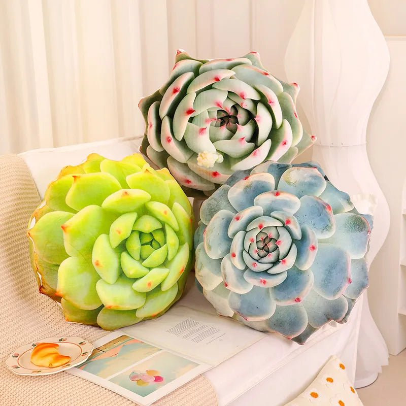 plush succulent Giant Succulent Plush Toy: 3D Cactus Pillow, Kids Gift, Home Decor – DormVibes