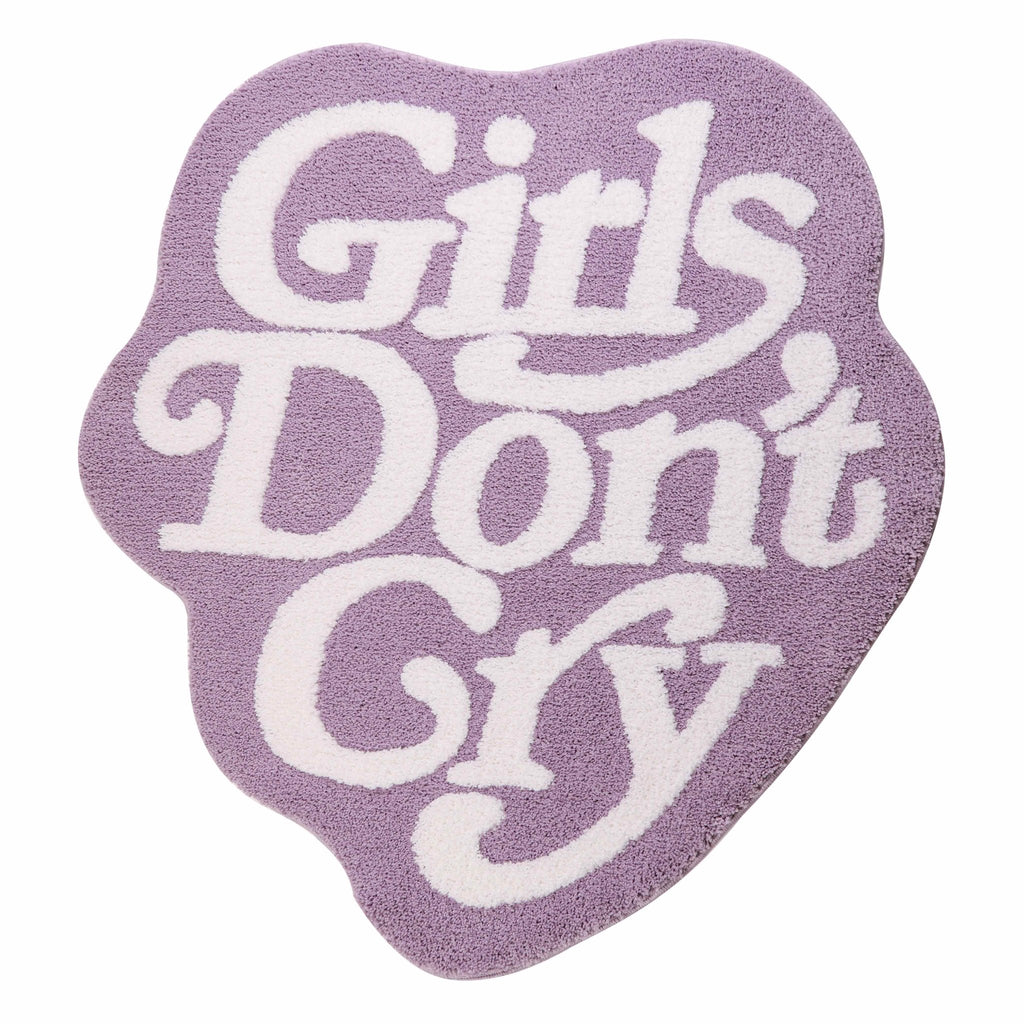 Girls Boys Dont Cry Edgy Faux Wool Floor Mat - DormVibes