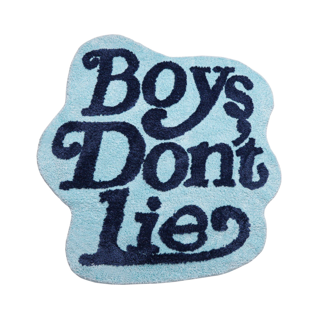 Girls Boys Dont Cry Edgy Faux Wool Floor Mat - DormVibes