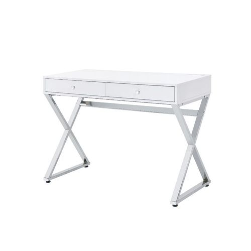 Glam Desk Table with Drawers and USB Plugs - DormVibes