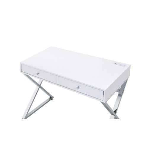 Glam Desk Table with Drawers and USB Plugs - DormVibes