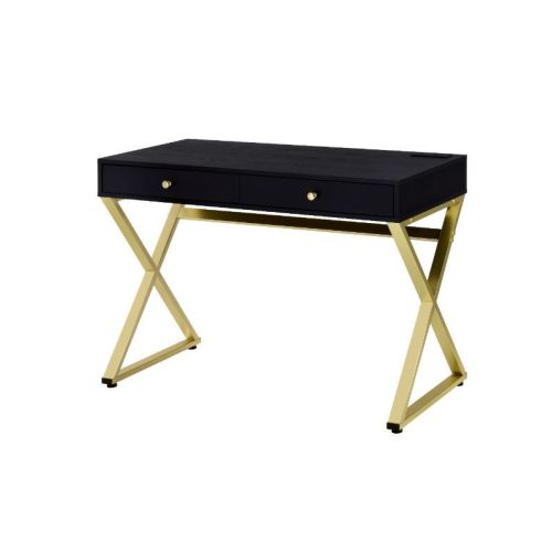 Glam Desk Table with Drawers and USB Plugs - DormVibes