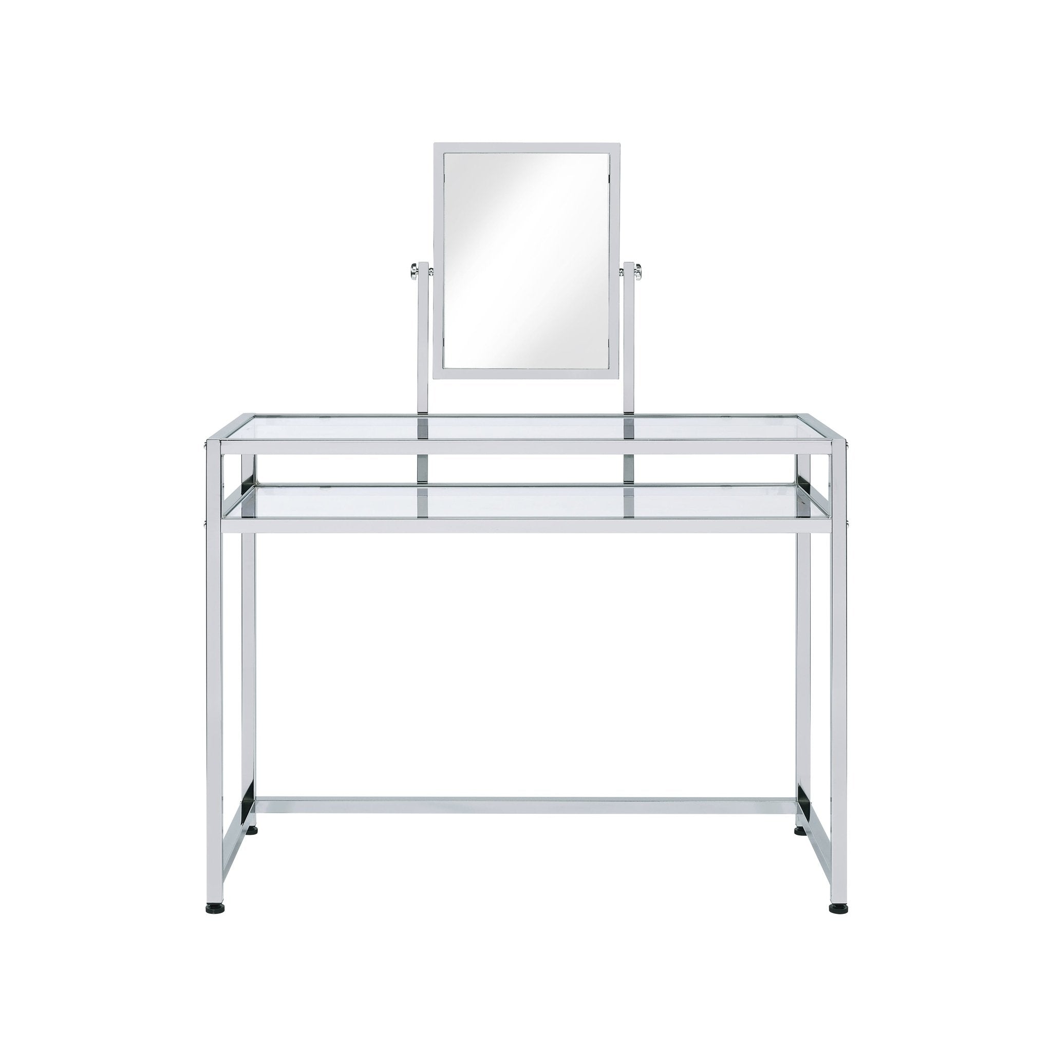 Small Flip Top Vanity Mirror Desk with Storage – DormVibes