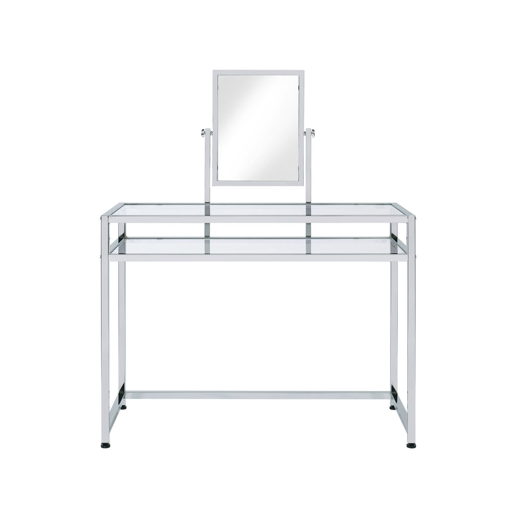 Glitz and Glam Vanity Desk with Stool Set - DormVibes