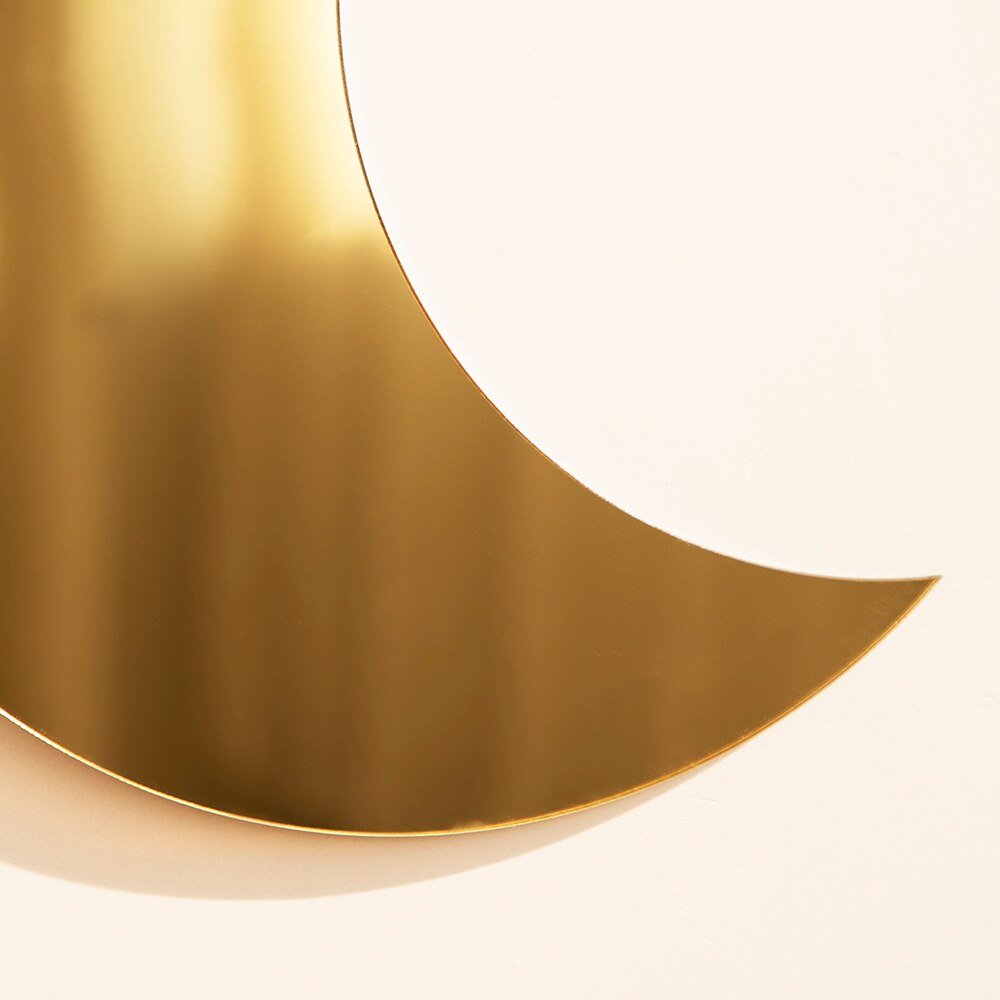 Gold Moon Phase Wall Mirror For Boho Room - DormVibes