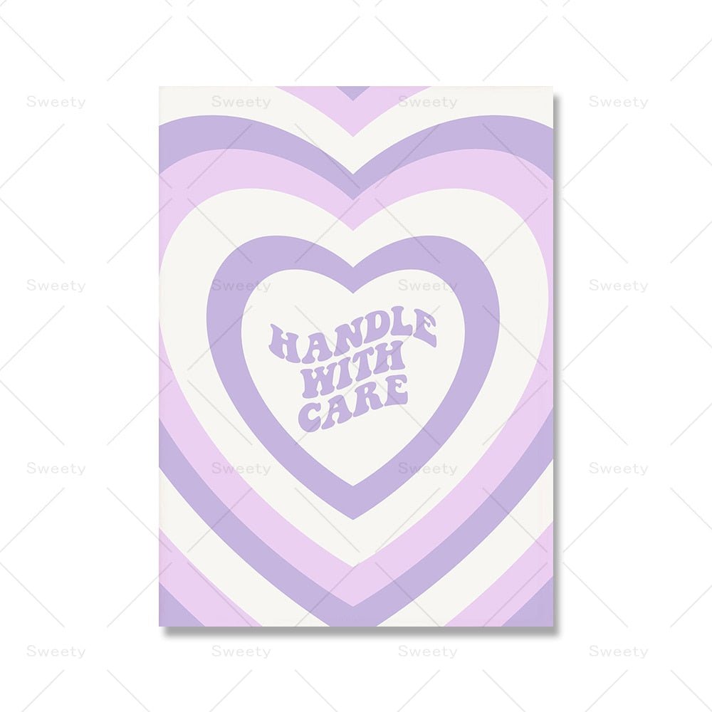 Greek Statue Danish Pastel Print Purple Checkered Smiley Flower Aesthetic Bedroom Wall Art Decor - DormVibes