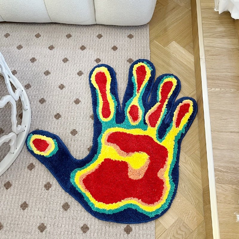 Handmade Palm Rug – Tufted Carpet Design, Plush Fluffy Soft, Multiple Colors, Aesthetic Home Decor for Living Room and Bedroom - DormVibes