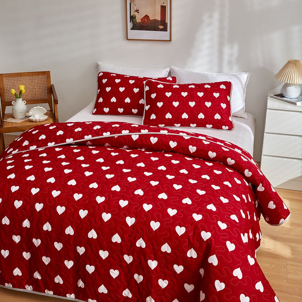 Heart of Hearts Bedspread Set - DormVibes