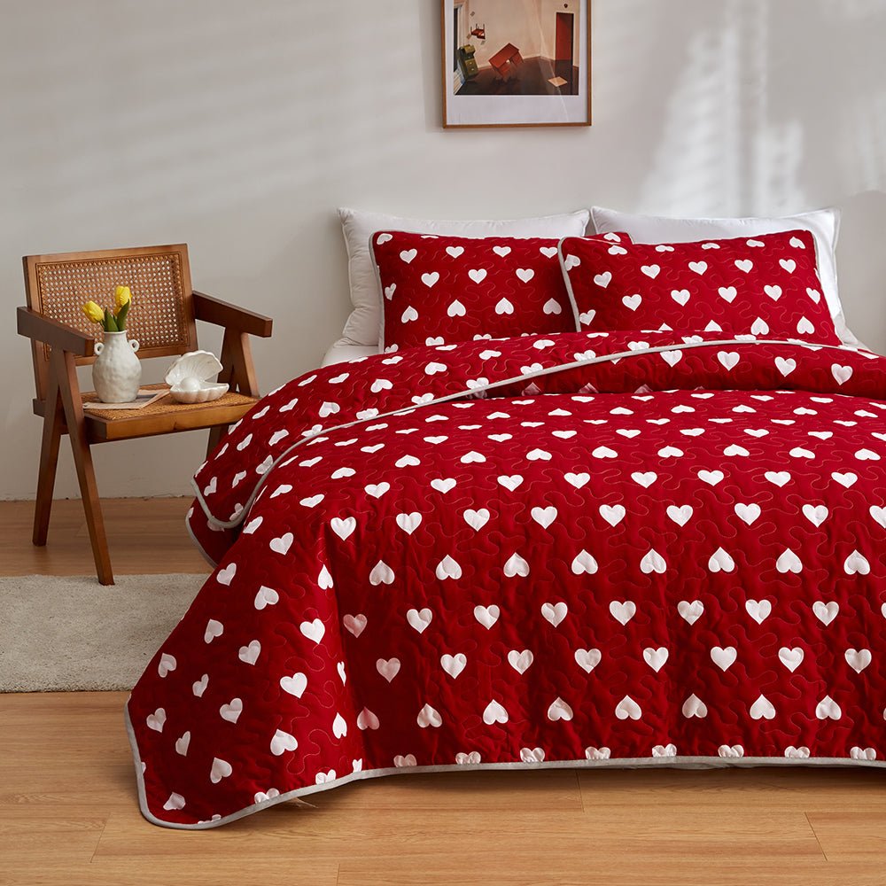 Heart of Hearts Bedspread Set - DormVibes