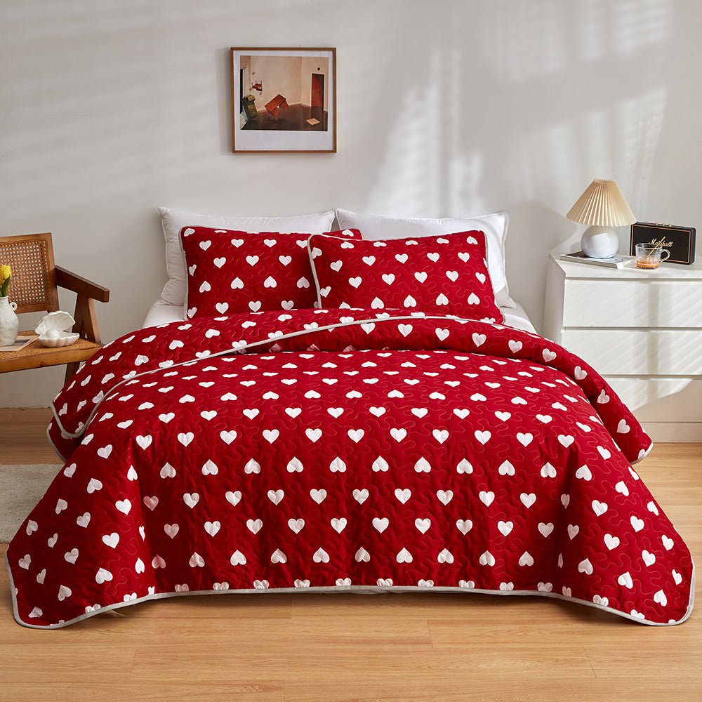 Heart of Hearts Bedspread Set - DormVibes