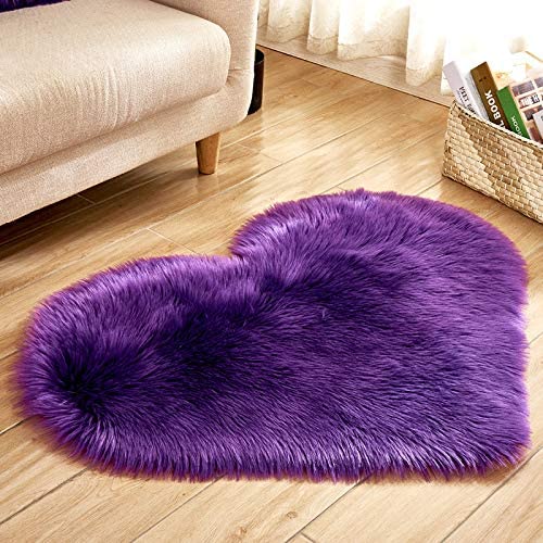 Furry Solid Color Heart Rug – Bedroom Bedside Floor Cushion, Living Ro –  DormVibes