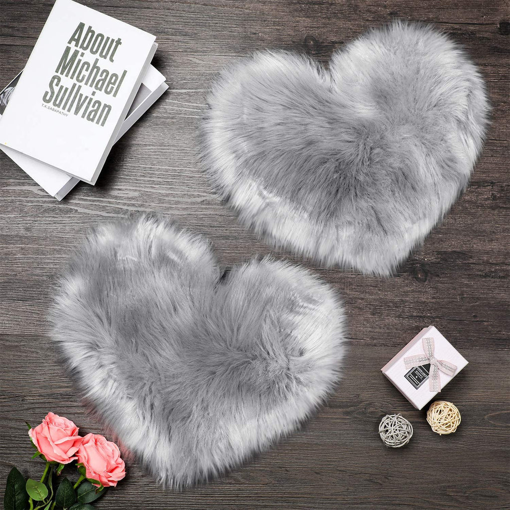 Heart-Shaped Pluffy™ Rugs (2) - DormVibes