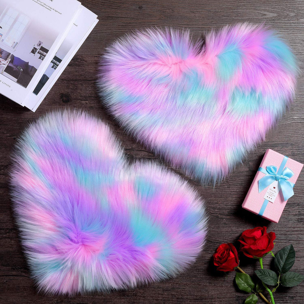 Heart-Shaped Pluffy™ Rugs (2) - DormVibes