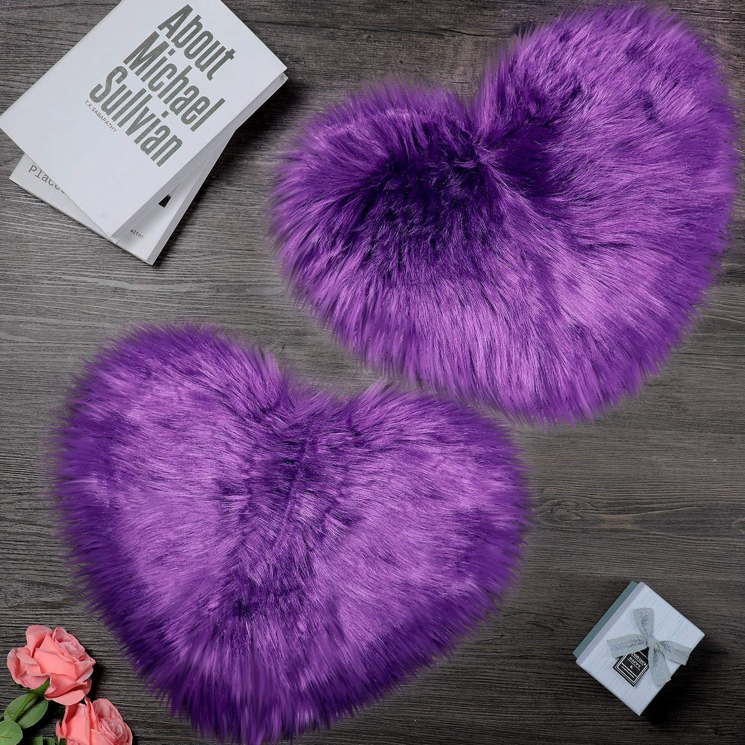 Furry Solid Color Heart Rug – Bedroom Bedside Floor Cushion, Living Ro –  DormVibes