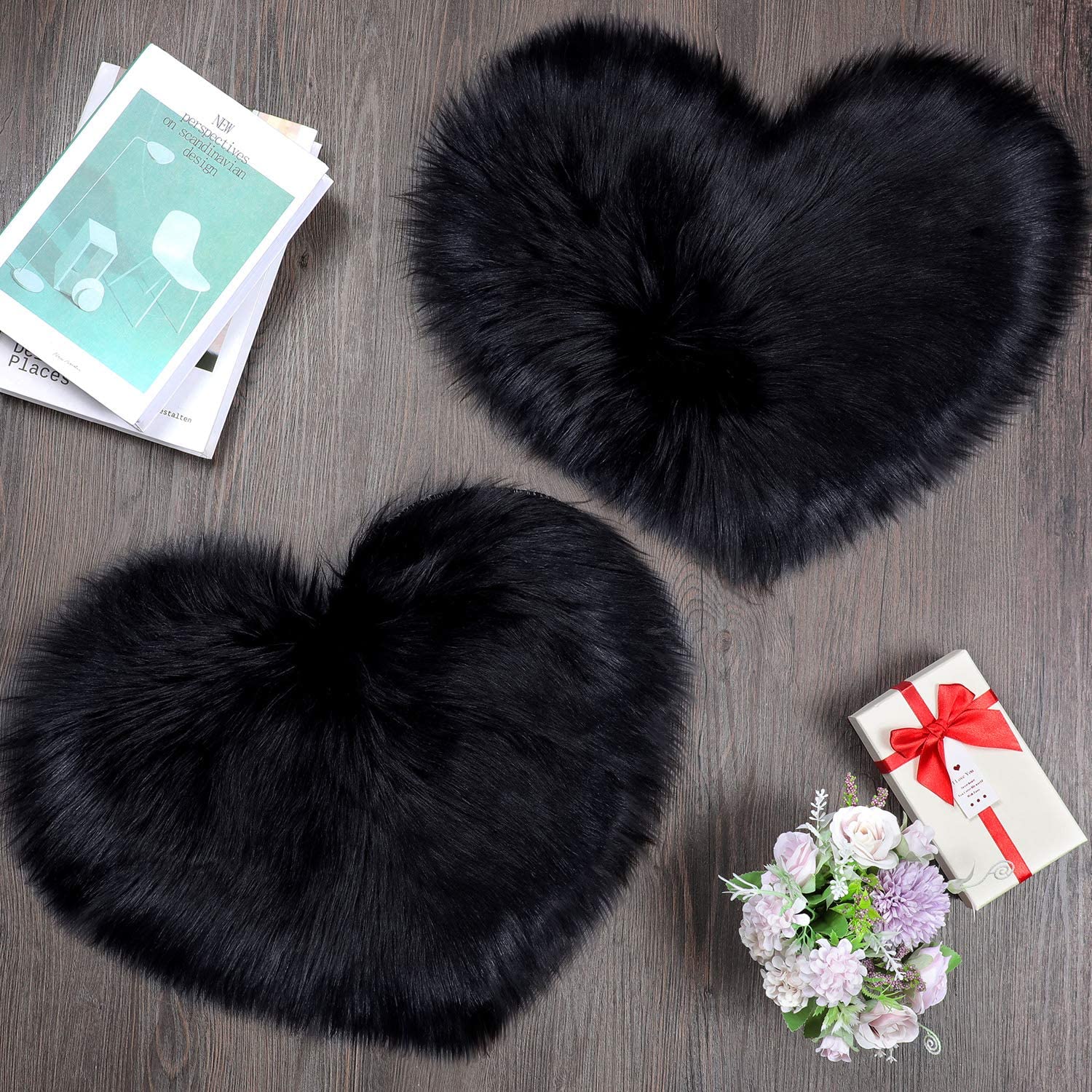 Furry Solid Color Heart Rug – Bedroom Bedside Floor Cushion, Living Ro –  DormVibes