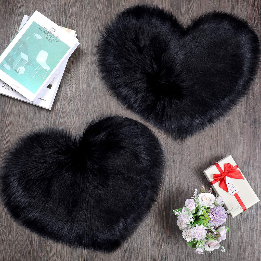 Heart-Shaped Pluffy™ Rugs (2) - DormVibes