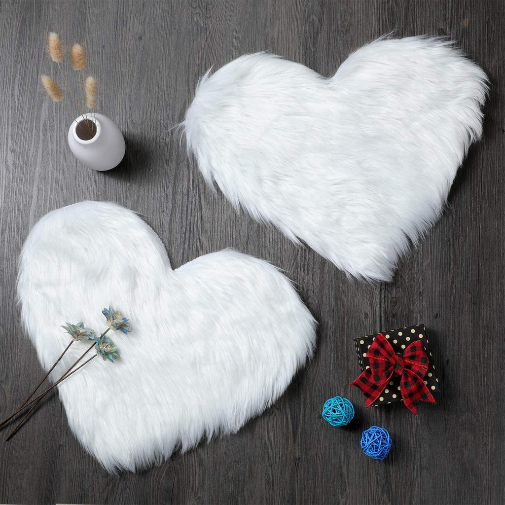 Heart-Shaped Pluffy™ Rugs (2) - DormVibes