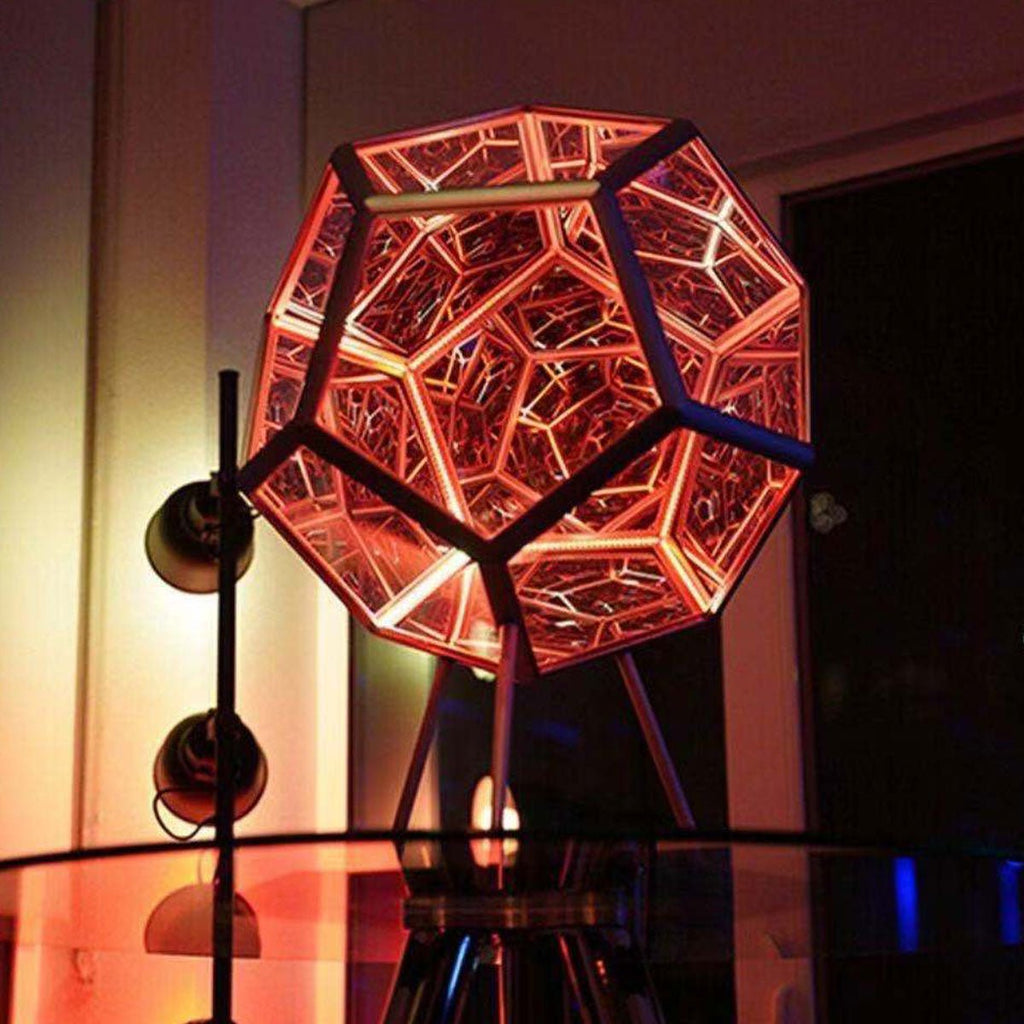 Infinity Dodecahedron Color Art Light – Fantasy Geometry Space LED Art Lamp, USB Night Light, Unique Girlfriend Decoration Night Lamp - DormVibes